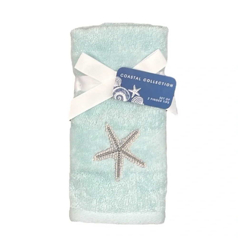 Coastal Collections - ‘Starfish stripe ’ Bath towel set. NWT.